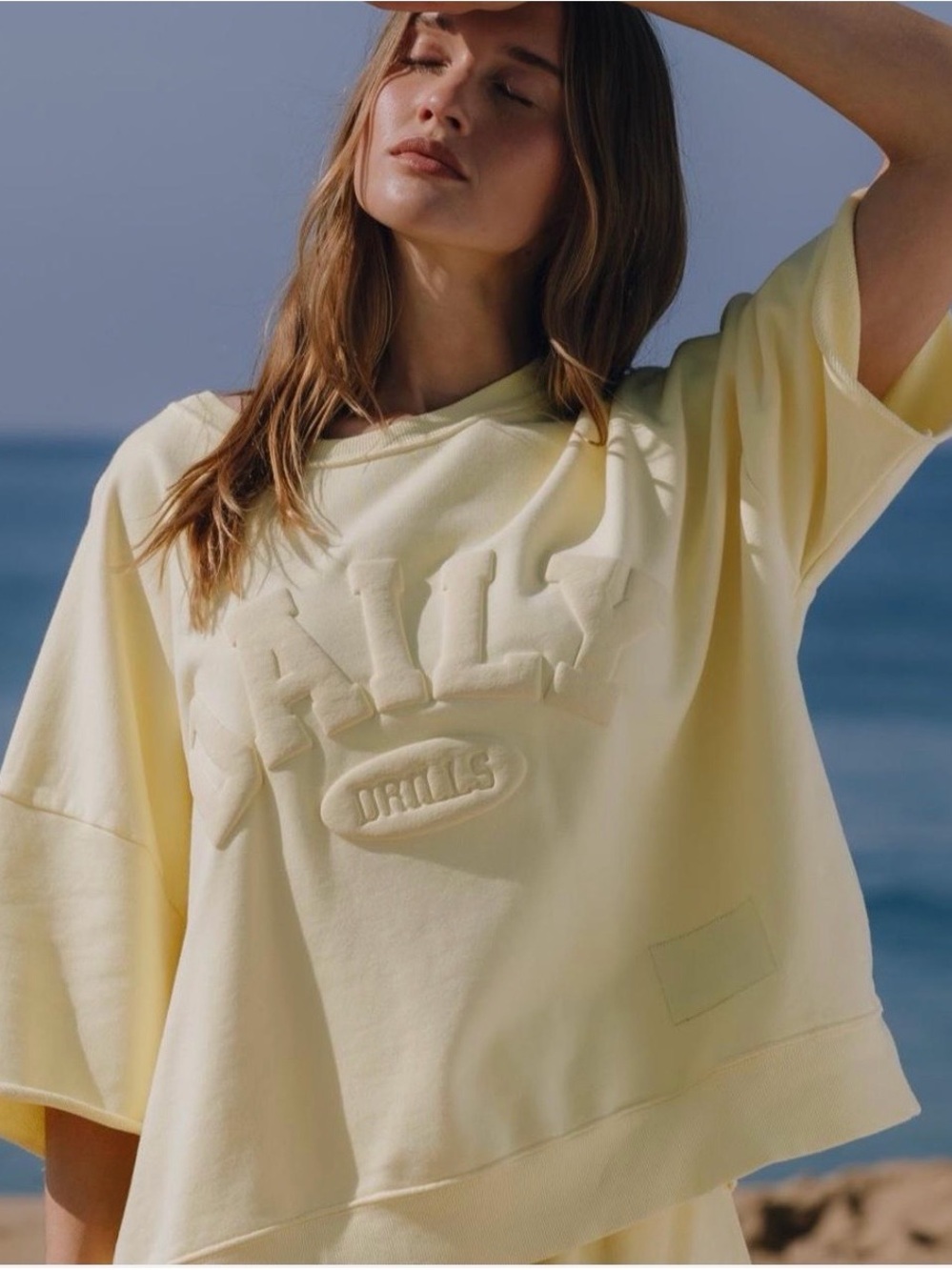 Daily Drills Lemonade Crop Sweatshirt